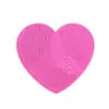 Almohadilla Limpiadora Pequeña con Forma de Manzana para Brochas de Maquillaje con Base de Succión, Herramienta Portátil para Limpiar Brochas de Maquillaje