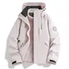 Chaqueta exterior a juego de marca para mujer, tres en uno, otoño e invierno, cortavientos para hombre, impermeable, conjunto desmontable de dos piezas para montañismo