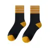 Calcetines Grues de Invierno para Mujer con Forro de Felpa, de Media Pantorrilla, Tipo Toalla, Rayados, Cálidos, de Otoño e Invierno, de Media Pantorrilla
