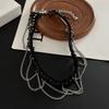 Gargantilla de encaje estilo francés cadena clavícula accesorios para niñas correa ancha para el cuello collar que cubre el cuello patrón joyería collar para el cuello