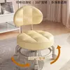 Taburete Pequeño Giratorio con Ruedas para Uso en Casa, Taburete Bajo para Niños, Silla Pequeña con Ruedas, Taburete Redondo Móvil para Sofá de Sala de Estar