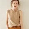 Nueva colección de otoño e invierno: suéter de punto de cachemira pura para mujer, capa interior de cuello redondo, camisola, suéter cálido, capa base ajustada