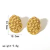 Brincos de Aço Titânio Dobrado Estilo Ins Celebridade da Internet Lava Brincos de Aço Inoxidável High-end Fashionáveis Brinco