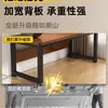 Escritorio de computadora para dormitorio, uso doméstico, escritorio de estudio rectangular, mesa simple de escritorio para juegos, escritorio largo de oficina para viviendas de alquiler