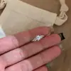 Carta de Amor Minimalista Anillo de Berlín Ajustable con Diamante Imitación de 1 Quilate para Viajeros Ins Diseño de Nicho Moissanita Anillo de Moda para Mujer