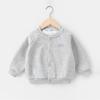 Roupas Infantis Primavera e Outono Bebê Outono Cardigã da Moda Jaqueta Baseball de Seda de Leite Infantil Cardigã de Tricô Roupa de Outono