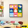 Pintura Decorativa Sala de Estar Dopamina Arte de Nicho Combinación de Pinturas para Pared de Fondo de Sofá Modelo Nuevo 2026 Pintura Combinada de Alta Gama