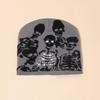 Festa de Halloween Transfronteiriça Chapéu de Tricô Engraçado de Terror Crânio Dia dos Mortos Personalidade Criativa Chapéu Jacquard Chapéu para Frio Lote