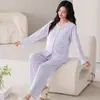 Nuevo Estilo Primavera y Otoño con Almohadillas Extraíbles en el Pecho Ropa Postparto para Mujeres Embarazadas Set de Ropa para Confinamiento Pre y Postparto y Hogar de Reposo
