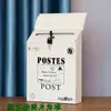Buzón Pequeño con Cerradura, Impermeable y a Prueba de Sol, Buzón de Metal Resistente a la Corrosión, Buzón de Pared, Caja de Conveniencia, Buzón