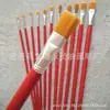 Suministro Directo de Fábrica varilla de madera roja individual cepillo de aceite de nailon al por mayor pincel para pintura acrílica gouache pincel de fila industrial
