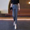 Pantalones Harlan para mujer primavera y otoño 2024 nuevos pantalones de traje estrechos tiro alto slim rectos grises pantalones de tubo profesionales