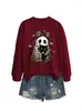 Amazon eBay Loja Independente Moda Casual Divertida Feminina Gato Fantasma Morcego Aranha Outono Inverno Novo Moletom