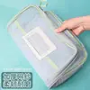 Bolsa de Clasificación de Asignaturas Bolsa de Archivo de Malla Transparente Cremallera Apertura Grande Bolsa de Mano para Estudiantes para Libros Uso para Exámenes Bolsa para Tutorías