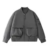 Yidao Roupas Vintage 2026 Inverno Novo Japonês Retrô Bolso Grande Gola Baseball Quente Roupa de Trabalho Jaqueta de Algodão Jaqueta de Voo