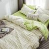 Ins Red de Lija Engrosada Juego de Cama de Cuatro Piezas a Color Cubre Edredón Dormitorio Individual Estudiantil Juego de Tres Piezas Envío Gratis Fábrica