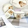 Nuevo Set de Vajilla de Cerámica Linda Kapibala Platos y Platos Domésticos Color Bajo Esmalte Dibujos Animados Bol para Ensalada Tienda de Dos Yuanes