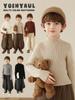 Suéter de Manga Larga de Cuello Alto Medio de Color Sólido para Niños Wulibu 2026, Moda de Invierno Cálida Ropa de Punto para Niños