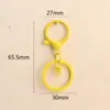 Anillo Plano de Aleación Pintada en Forma de Ocho con Cierre de Langosta Accesorio de Llavero de Tres Piezas Colgante Hecho a Mano DIY Fabricante Lote