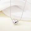 Collar de Corazón de Amor de Acero Inoxidable Más Vendido Transfronterizo para Mujer, Chapado al Vacío, No se Desvanece, Colgante de Forma de Corazón de Alta Gama, Cadena para Clavícula al por Mayor