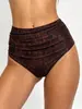 Nuevo Estilo para Mujer Pantalones Cortos de Baño Triángulo Adelgazantes de Cintura Alta Control de Abdomen Secado Rápido Bikini Gorro de Baño Versátil Plisado Multicolor