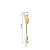 Juego de cubiertos de acero inoxidable transfronterizo, juego de cuchillo de corte real de 2/4 piezas, espátula, tenedor para banquetes de hotel, cubertería occidental, cuchillo y espátula para pastel, color dorado