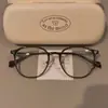 Armazón de Gafas Frío Color Té para Mujer con Rostros Cuadrados y Redondos, Gafas Planas Pequeñas Anti-Luz Azul para Miopía, Se Pueden Combinar con Gafas de Miopía de Moda