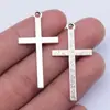 38x 20mm 1.4g prata antiga feito à mão DIY acessórios para joias pingente de cruz