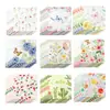 Servilletas de papel florales de primavera con flores, fresas y mariposas, servilletas desechables para salidas de primavera, picnics, fiestas y decoraciones de cumpleaños