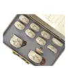 Juego de Té Kung Fu de Cerámica Fuzhu Ru, Caja de Regalo para Ancianos y Amigos, Tetera Xishi de Cerámica de Alta Gama y Tazas de Té