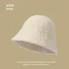 Sombrero de Pescador de Felpa de Pelo de Conejo para Mujer, Estilo Coreano Versátil de Alta Gama para Otoño e Invierno, Sombrero de Cubo para Circunferencia de Cabeza Grande, Sombrero de Cubo de Invierno