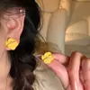 Brincos Florais Doces Estilo Férias Super Delicados para Mulheres, Brincos Coloridos de Praia Que Emagrecem o Rosto, Acessórios de Orelha Versáteis e Estilosos