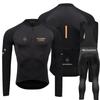 Conjunto de Roupas de Ciclismo Pas Masculino Calça de Ciclismo Bicicleta de Estrada Manga Longa Justa Secagem Rápida Absorção de Umidade
