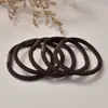 Milk Cafe Corea del Sur Banda de Goma Elástica Duradera de Alta Elasticidad Negro Básico Banda para el Cabello Lazo Cuerda para el Cabello de Bola Niña Lindo Estuche de Cuero