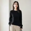 Nuevo Suéter Pulóver Elegante para Mujer Otoño 2026 para el Trabajo y los Viajes, Cuello Redondo, Manga Larga, Camiseta Base de Punto de Color Sólido