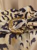 Top Animal Print para Mujer Zr Estilo Europeo y Americano Otoño 2025 Nuevo con Hebilla Metálica