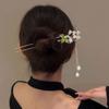 Nuevo Estilo Horquilla Orquídea Parpadeante Borla Bola Cabeza Placa Horquilla Estilo Antiguo Linterna Luminosa Horquilla Accesorios para el Cabello Horquilla para la Parte Posterior de la Cabeza