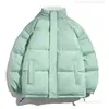 Chaqueta de alta calidad con cuello alto, Otoño/Invierno 2026, Multicolor, Forro polar, Abrigo grueso de algodón de lana de cordero, Estilo coreano, Corte holgado, Chaqueta acolchada casual para hombre