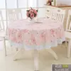 Toalha de Mesa Redonda Grande para Hotel Toalha de Mesa Redonda de Plástico para Hotel Impermeável e à Prova de Óleo Sem Lavagem Anti-Escaldante Fabricante de Toalha de Mesa Redonda Grande Atacado