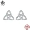 Pendientes Aifula S925 Plata de Ley Nudo Celta Personalizado Símbolo del Infinito Versátiles Joyería para el Día a Día Pendientes de Plata para Mujer
