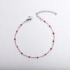 Pulseira Jin Yiyuan de Gotejamento de Óleo Colorido Aço Inoxidável 304 Contas de Clipe Cruzado Contas de Esmalte Corrente Joias DIY Transfronteiriças