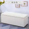Banco de almacenamiento sofá taburete para cambiarse los zapatos rectangular artefacto de almacenamiento doméstico silla puede sentarse gente multifuncional lino puerta