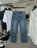 Yuran 26 coleção outono/inverno nova: jeans de sarja turca de peso pesado, finamente cortado, com barra desfiada, corte reto slim, jeans cropped