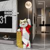 Adornos grandes de suelo con forma de gato de la suerte, letrero personalizado para sala de estar, dormitorio, tienda, inauguración de tienda, decoraciones, manualidades.