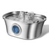Dispensador de Agua para Mascotas de Acero Inoxidable Alimentador Inteligente de Agua Led para Gatos y Perros Purificación de Agua de Doble Capa Plato para Beber Tazón de Agua