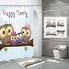 Cortina de ducha de poliéster impermeable con estampado digital de pájaros coloridos para baño, con mampara de baño, de Amazon, fabricante de fuentes e-commerce.