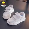 Zapatos blancos para niños Baba Duck con velcro para actividades escolares, suela suave, transpirables, fáciles de combinar, estilo transpirable.