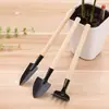 Conjunto de Três Peças para Jardinagem: Pá Pequena de Vaso, Pá Pequena de Jardim, Ferramentas para Plantio de Flores e Vegetais em Vasos Internos, Afrouxamento de Solo