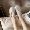 Direto da fábrica primavera e verão novos sapatos Mary Jane planos de bico redondo simples fivela de couro macio que combinam com tudo sapatos femininos