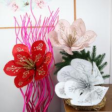 Nova simulação 38cm flor de Natal festa de casamento evento cena layout veludo flor tiro adereços atacado